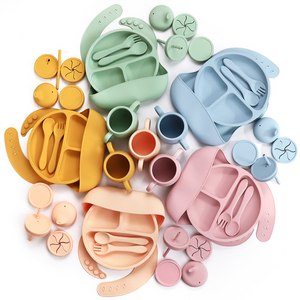 Vaisselle en Silicone personnalis&eacute;e pour b&eacute;b&eacute;, protection de l'environnement, bol, tasse de collation, vaisselle pour b&eacute;b&eacute;, ensemble d'alimentation, nouvel arrivage